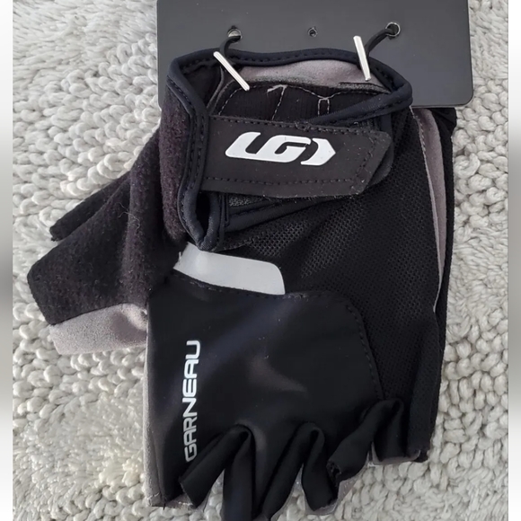 NWT LOUIS GARNEAU Adult Sz Large Biogel RXV2 Cycling Gloves Black White - Picture 3 of 10
